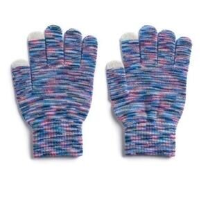 SO Winter Gloves blue pink multicolor one size texting touchscreen compatible